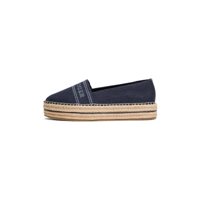 Afbeelding van Tommy Hilfiger Denim platform espadrille espadrilles dames, Ruimte Blauw, 40 EU