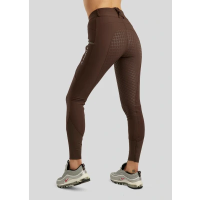Image de Montar Pantalon d&#039;Équitation MoAvina Highwaist Caviar Crystal Full Grip Marron