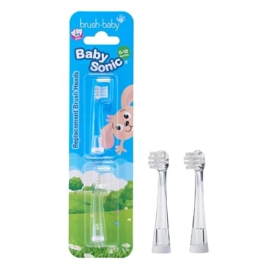 Afbeelding van Brush Baby BabySonic Opzetborstels 0 18 maanden (2 stuks)