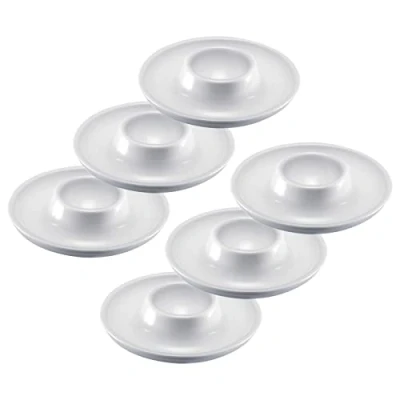 Afbeelding van Westmark 6 eierdopjes, rond, stapelbaar, Ø 10 cm, hoogwaardig kunststof, punto, wit, 206222E3