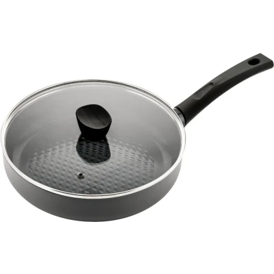 Afbeelding van ISENVI Avon keramische hapjespan 26 CM Ergo greep Antraciet Keramisch 100% PFAS, PTFE en PFOA vrij duurzaam Unieke Antiaanbaklaag Non stick bodem Vaatwasbestendig Geschikt voor alle warmtebronnen inclusief inductie
