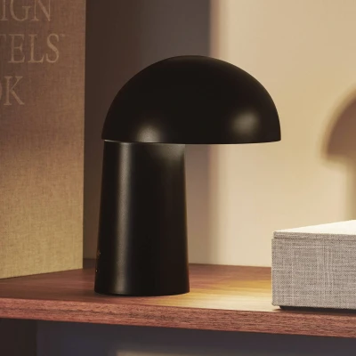 Afbeelding van LED oplaadbare tafellamp Faye Draagbaar, zwart, dimbaar, USB