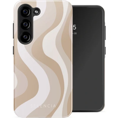 Afbeelding van Selencia Hoesje Geschikt voor Samsung Galaxy S23 Vivid Backcover Desert Waves Beige