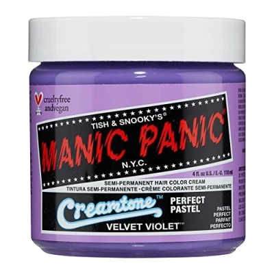 Image de Manic Panic Velvet Violet Pastel Classic Cream, coloration capillaire violette semi permanente vegan et cruelty free, 118 ml