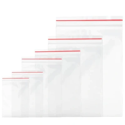 Afbeelding van Baxcdyswe 600 stuks zakken met ritssluiting, 6 maten, plastic zakken, hersluitbare polyethyleen verpakkingszakken verzegelde ritssluiting