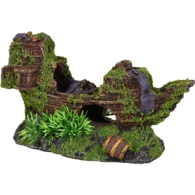 Afbeelding van Aquarium decoratie Moza Scheepswrak 18 x 7 10 cm