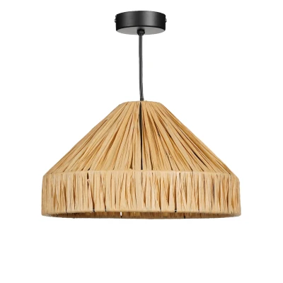 Afbeelding van Elisa Hanglamp H18 x Ø30 cm Raffia Lichtbruin