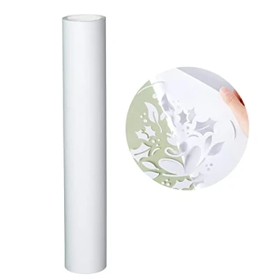 Afbeelding van Vinylrol, zelfklevend, 30 x 304 cm, matwit, herpositioneerbaar, voor Cricut en Silhouette Cameo, handwerk woondecoratie