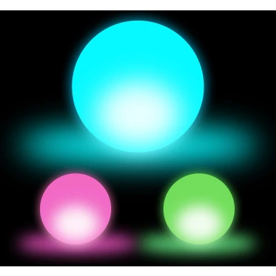 Afbeelding van Relaxdays led lichtbol set van 3 stuks lichtgevende bol kleurverandering