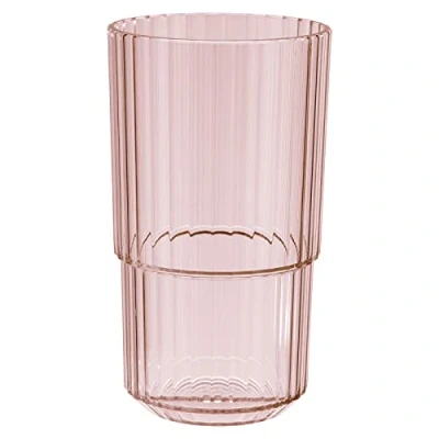 Afbeelding van APS Linea Drinkbeker van hoogwaardig kunststof Tritan glas, 0,5 l, BPA vrij, stapelbaar, onbreekbaar, herbruikbaar, vaatwasmachinebestendig, 500 ml, lichtroze