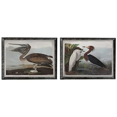 Afbeelding van Schilderij DKD Home Decor Vogel Orientaals 90 x 2 68 cm (2 Stuks)