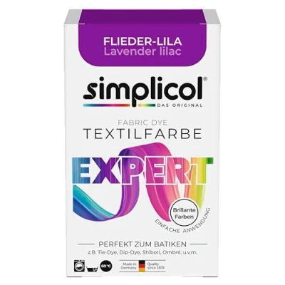 Image de simplicol Expert Teinture textile lilas 1707 pour colorer et rafraîchir les vêtements, lavable en machine, le coton, la laine, soie, lin, viscose tissus mélangés
