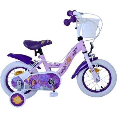 Afbeelding van Wish Kinderfiets Meisjes 12 inch Paars Twee Handremmen