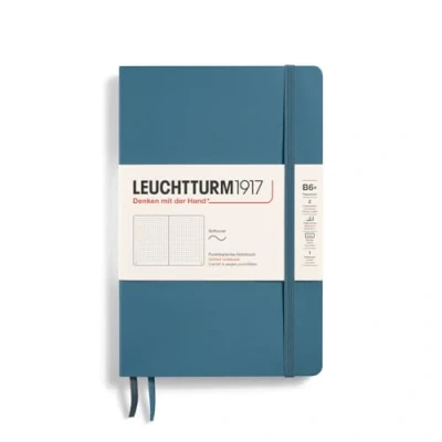 Afbeelding van Leuchtturm notitieboek softcover 19x12.5cm dots stone blue