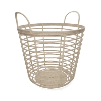 Afbeelding van mand eco wood dia 37x40 creme
