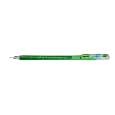 Afbeelding van Pentel Hybrid Dual metallic Gel roller, pastelkleuren, K110, lichtgroen + blauw en rood, 12 stuks