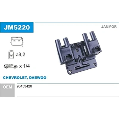Afbeelding van JANMOR JM5220 Bobine CHEVROLET: Nubira Estate, Saloon, Lacetti Hatchback, DAEWOO: Saloon