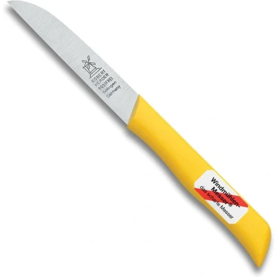 Afbeelding van Robert Herder Klassiker 1966 Aardappelmes 8,5 cm roestvrijstaal met geel Kunststof heft
