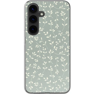 Afbeelding van imoshion hoesje Geschikt voor Samsung Galaxy S24 Design Smoke Green Flowers