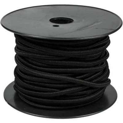 Afbeelding van Benson Elastiek op Rol 6 mm 25 mtr Zwart: Sterk, Flexibel &amp; Weerbestendig!
