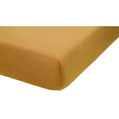 Afbeelding van Ambiante Katoen Splittopper Hoeslaken 200x200/210 Oker
