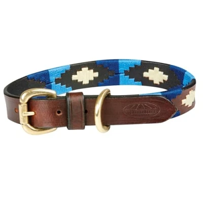 Image de Weatherbeeta Collier Polo Cuir Cowdray Brown/Bleu/Bleu M