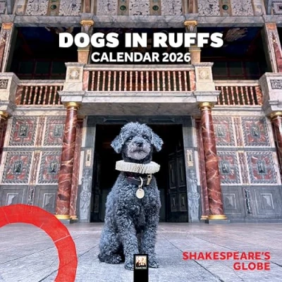 Afbeelding van Shakespeare&#039;s Globe: Dogs in Ruffs Wall Calendar 2026 (Art Calendar)