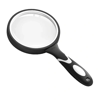 Afbeelding van Grote vergrootglazen voor het lezen van handheld vergrootglas toegepast op wetenschapsboeken insecten Hobby Observatie Premium Non Slip zachte handschacht 75 mm