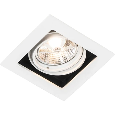 Afbeelding van QAZQA artemis Moderne Inbouwspot 1 lichts L 120 mm Wit Woonkamer Slaapkamer Keuken