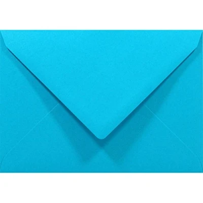 Afbeelding van Netuno 50 blauwe enveloppen C6 114 x 162 mm Rainbow 80 g puntige flap gekleurde decoratief voor brieven uitnodigingen bruiloft Kerstmis wenskaarten verjaardag feestjes ansichtkaarten