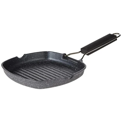 Afbeelding van Tognana WI758BAAMNF Mythos vierkante grill met inklapbare handgreep, aluminium, grijs