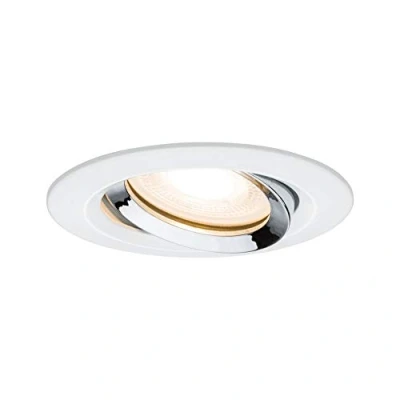 Afbeelding van Paulmann Nova Inbouwlamp voor badkamer Halogeen GU10 35 W IP65 Wit (mat), Chroom