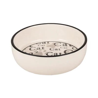 Afbeelding van Flamingo Eet En Drinkbak Cathy Kattenvoerbak 13.5x13.5x4 cm Wit