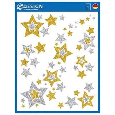 Afbeelding van AVERY Zweckform Art. 52952 raamstickers, kerstmotief, 6 stuks