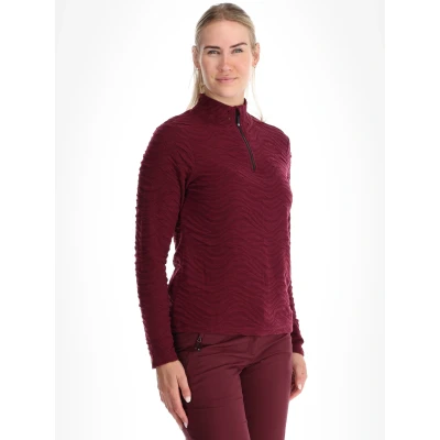 Afbeelding van Glamourize middenlaag isolerende actieve fleecetrui met 1/4 rits voor dames