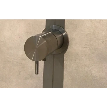 Afbeelding van Waterevolution Flow inbouw douchethermostaat massief RVS met ronde rozet T142TBIE 1208816582
