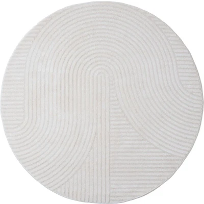 Afbeelding van Vloerkleed Ella Cream Rond ø200 cm