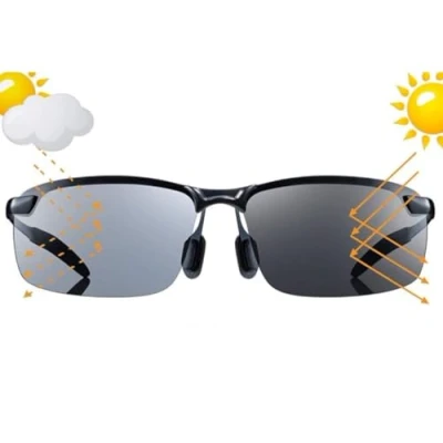 Afbeelding van Bloomoak Fotochromische rijbril fotochroom en polarisatie Verstelbare neusdelen Antislip tempel Voor zonnig bewolkt rijden Vissen Golf Reflectievermindering UV400 oogbescherming