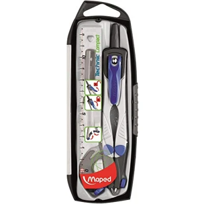 Afbeelding van Maped Passer Technic Compact 4 delige Passerdoos: 1 Compact, Universeel Inzetstuk, ...