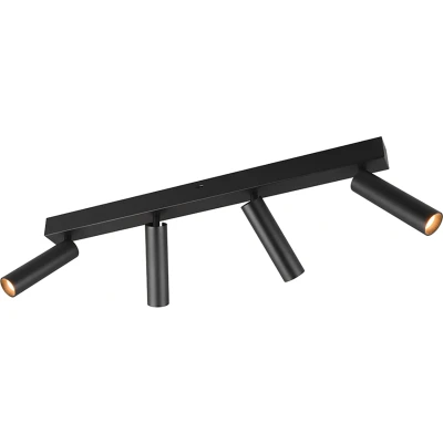 Afbeelding van Ambala LED plafondspot, 4 lamps, zwart, metaal, CCT, dimbaar