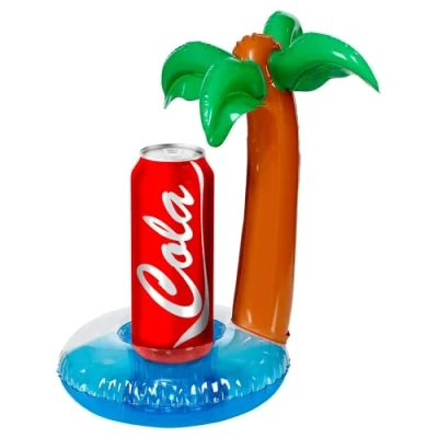 Afbeelding van Widmann 00020 Palmboom, 1 stuk, grootte 30 x 20 cm, opblaasbaar voor blikjes en flessen, zwembadfeest strandfeest, feestaccessoires, cadeau zomer cocktail