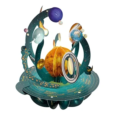 Afbeelding van SANTORO Pirouette 3D pop up wenskaart zonnestelsel voor kinderen, hem en haar verjaardagskaart