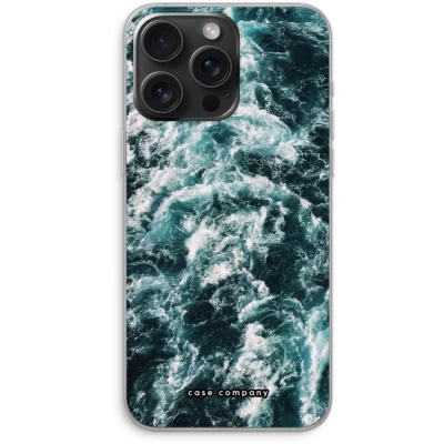 Afbeelding van Case Company® hoesje geschikt voor iPhone 15 Pro Max Zee golf Soft Cover Telefoonhoesje Bescherming aan alle Kanten en Schermrand