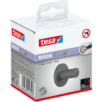 Afbeelding van tesa MOON GREY Handdoekhaak Lijm Metaal