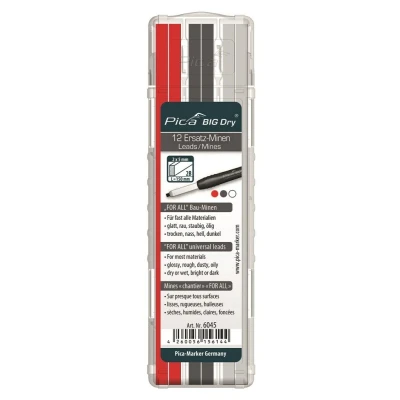 Afbeelding van Pica 6045 BIG Dry Navulling Rood/Grafiet/Wit (12st)