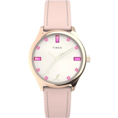 Afbeelding van Timex Dress X Bcrf TW2V95800 Horloge Leer Roze Ø 32 mm