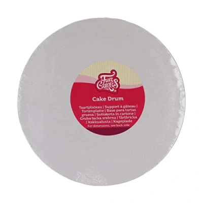 Afbeelding van FunCakes Cake Drum Rond Wit Ø22,5 cm / 12 mm Taartonderlegger Taartkarton