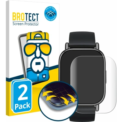 Afbeelding van BROTECT Screenprotector voor Xiaomi Redmi Watch 5 Lite Folie Beschermfolie transparant volledig dekking (2 Stuks)
