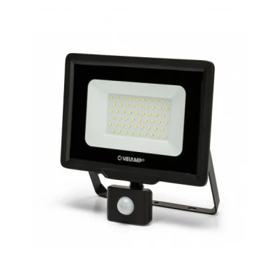 Afbeelding van Velamp PADLIGHT5, SMD 50W IP44 LED spot, zwart 6500K. Met IR