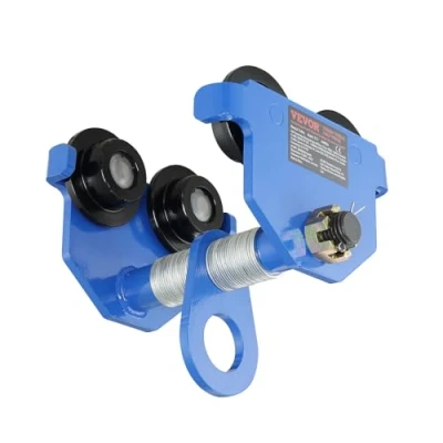 Afbeelding van VEVOR Handmatige takelwagen, 2 ton belasting, wielen duwbalk, verstelbaar voor breedte I 63,5 177,8 mm, garagetakel van gelegeerd staal rechte en gebogen balk